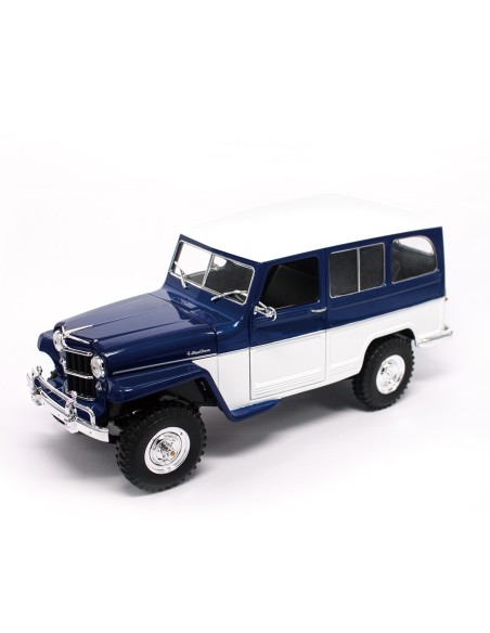 1:18 1955 Willys Jeep Station Wagon Blue