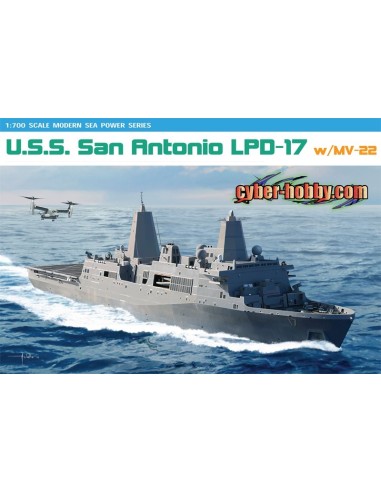 1:700 U.S.S. San Antonio LPD-17 w/MV-22