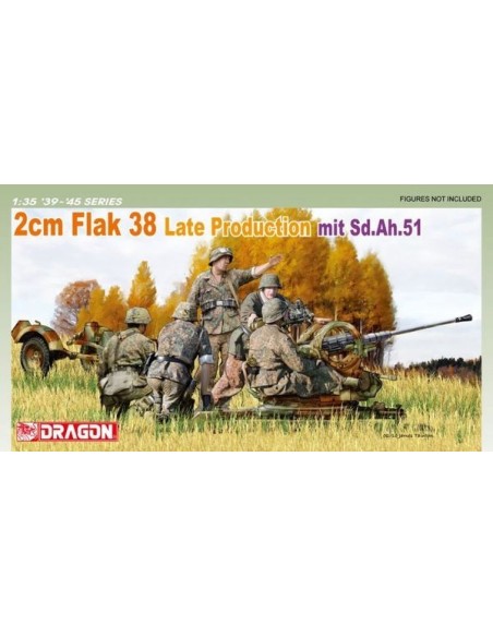 1:35 2cm FlaK 38 Late Production mit Sd.Ah.51