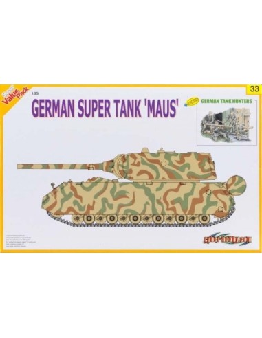 1:35 German Super Tank "Maus"+German Tank Hunters