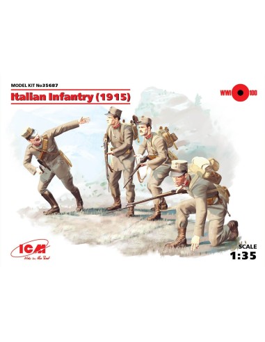 1:35 Italian Infantry (1915) (4 figures)