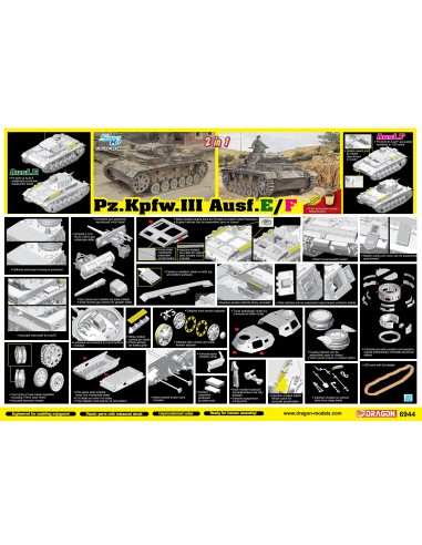 1:35 Pz.Kpfw.III Ausf.E/F (Smart Kit) (2in1)