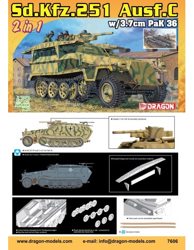 1:72 Sd.Kfz.251 Ausf.C mit 3.7cm PaK 36