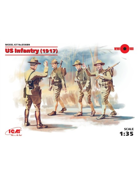 1:35 US Infantry (1917) -4fig-