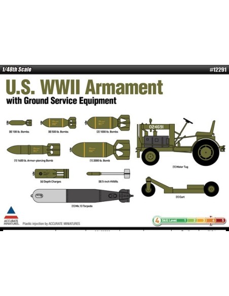 1:48 U.S. WWII Armament with Ground Service Equipm