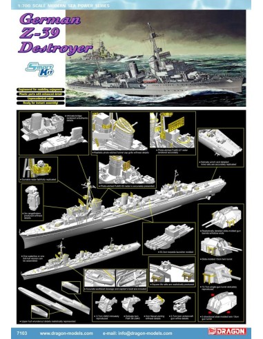 1:700 German Z-39 Destroyer