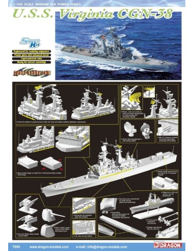 1:700 USS VIRGINIA CGN 38 (SMART KIT)