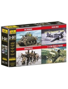 1:72 DAY D M4 Sherman, Focke-Wulf, Infanterie US,