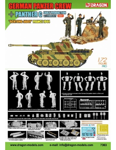 1:72 German Tank Crew+Panther G Early Prod