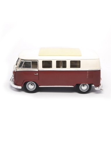 1:18 1962 VW Microbus Techo Cerrado Burgundy