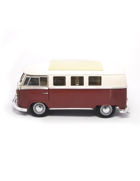 1:18 1962 VW Microbus Techo Cerrado Burgundy