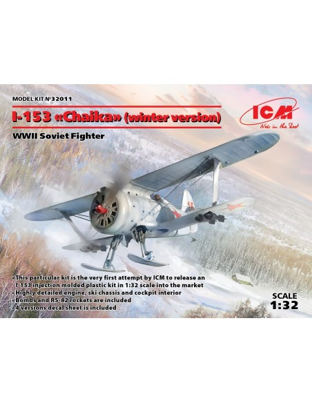 1:32 I-153 (winter version), WWII Soviet Fighter