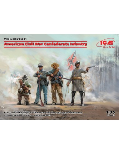 1:35 American Civil War Confederate Infantry