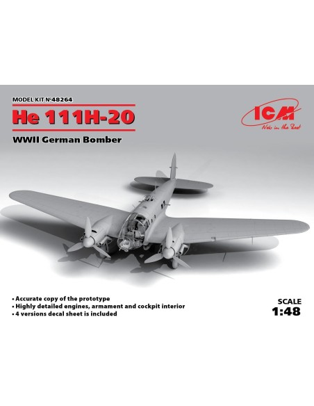 1:48 He 111H-20, WWII German Bomber