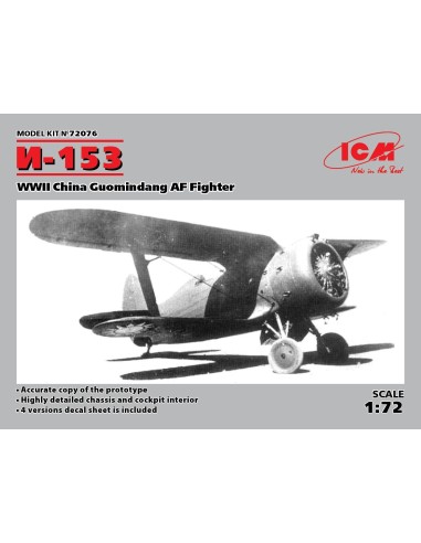 1:72 I-153, WWII China Guomindang AF Fighter