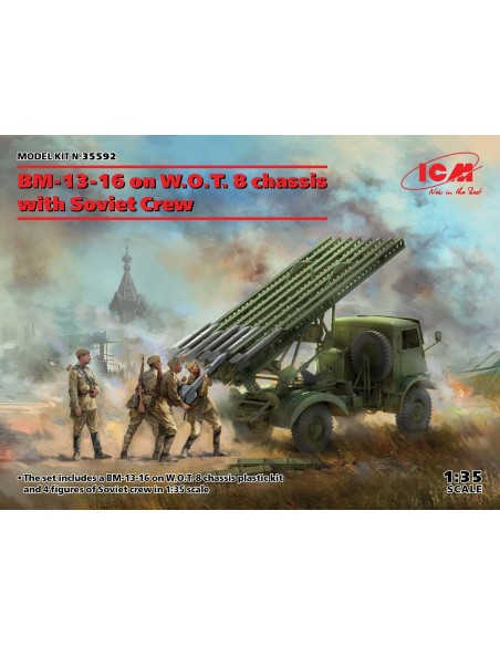 1:35 BM-13-16 on W.O.T. 8 chassis with Soviet Crew