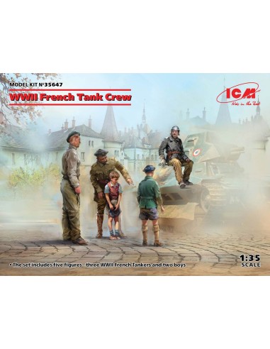 1:35 WWII French Tank Crew (4 fig)