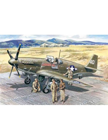 1:48 Mustang P-51B with USAAF Pilots and Ground Pe