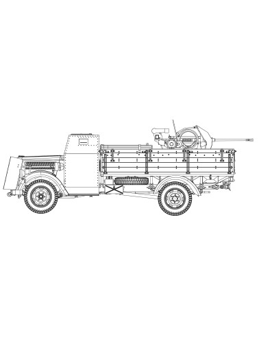 1:35 GERMAN ARMORED TRUCK W/2CM FLAK 38