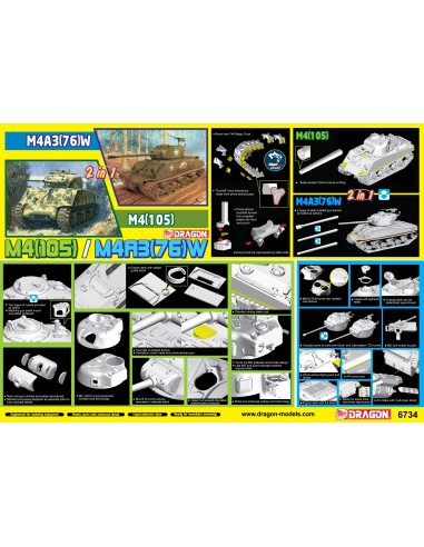 1:35 M4 (105) Howitzer Tank/M4A3 (76)W