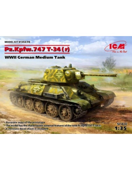 1:35 Pz.Kpfw. T-34-747(r) WWII German Medium Tank