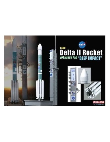 1:400 Delta II Rocket w/Launch Pad "Deep Impact"