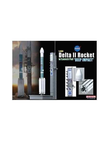 1:400 Delta II Rocket w/Launch Pad "Deep Impact"