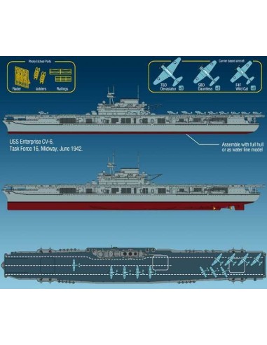 1:700 USS ENTERPRISE CV-6