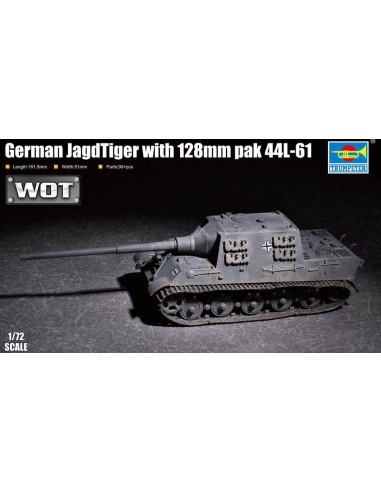 1:72 GERMAN JAGDTIGER W/128MM PAL 44L-61