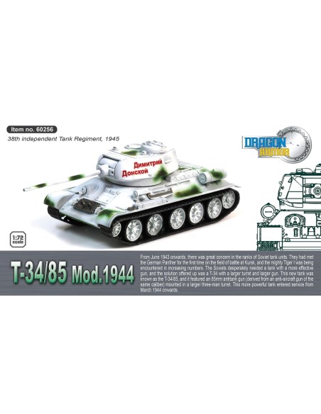 1:72 T-34/85 38th Independent Tank Regiment 1945