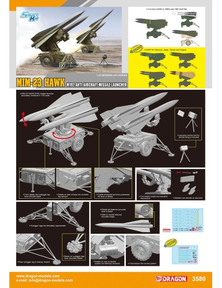 1:35 MIM-23 HAWK M192 Antiaircraft MissileLauncher