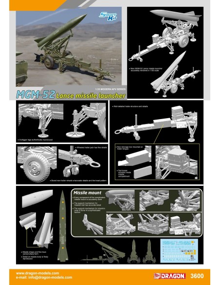 1:35 MGM-52 Lance Missile w/Launcher