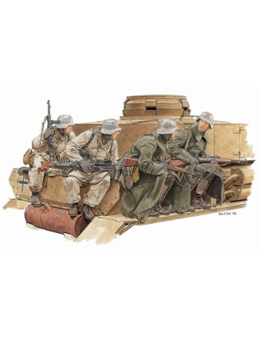 1:35 Winter Panzer Tank Riders 1943-44