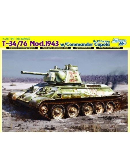 1:35 T-34/76 Mod.1943 w/COMMANDER CUPOLA No.112