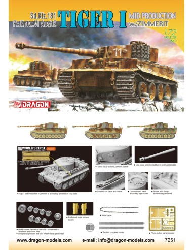 1:72 Sd.Kfz.181 Aust.E Tiger I Mid