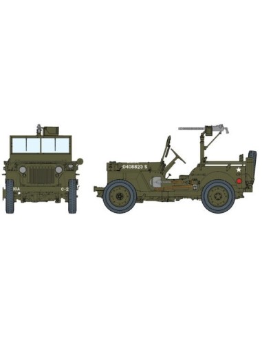 1:6 US 1/4 TON 4x4  Truck w/30-cal MG