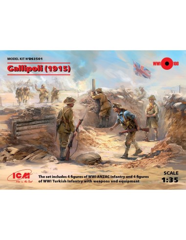 1:35 Gallipoli (1915) (ANZAC Infantry -4fig; 