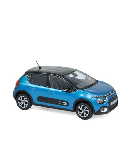 1:43 CITROEN C3 2020-BLUE &  BLACK ROOF