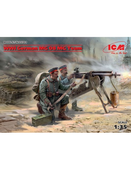 1:35 WWI German MG08 MG Team