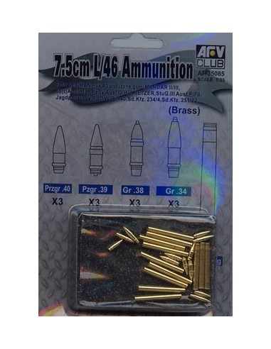 1:35 Panzer IV 7.5cm KwK L/46 Ammo Set