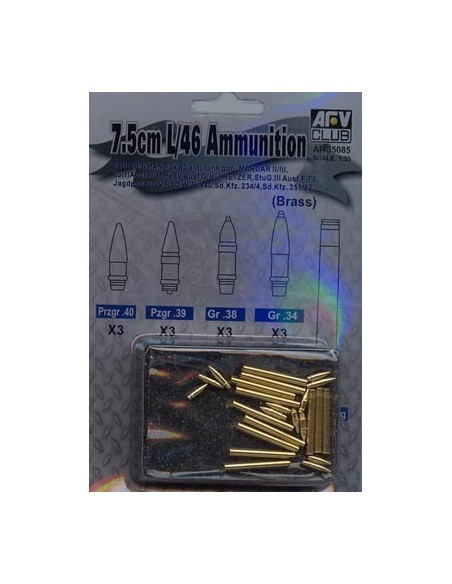 1:35 Panzer IV 7.5cm KwK L/46 Ammo Set