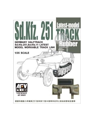 1:35 Sdkfz251 TRACK (RUBBER) THE LATEST TYPE(WORKA