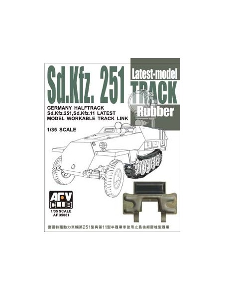 1:35 Sdkfz251 TRACK (RUBBER) THE LATEST TYPE(WORKA