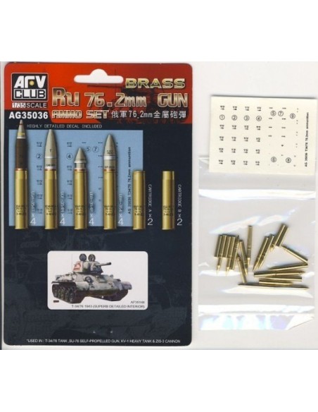 1:35 Ru 76.2mm Gun Ammo Set (Brass)