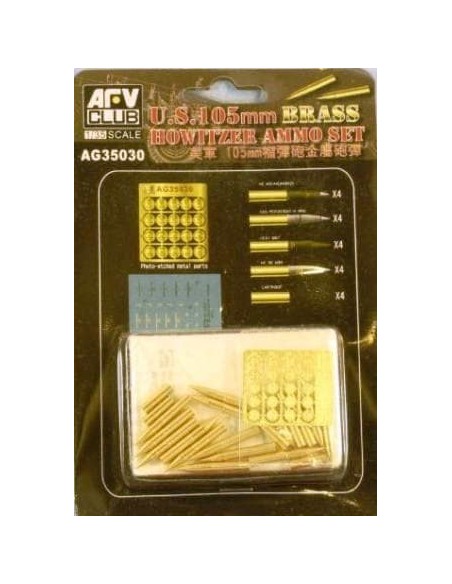 1:35 U.S. 105mm Howitzer Ammo Set (Brass)