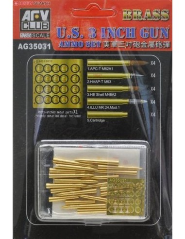 1:35 U.S. 3icn gun Ammo Set (Brass)