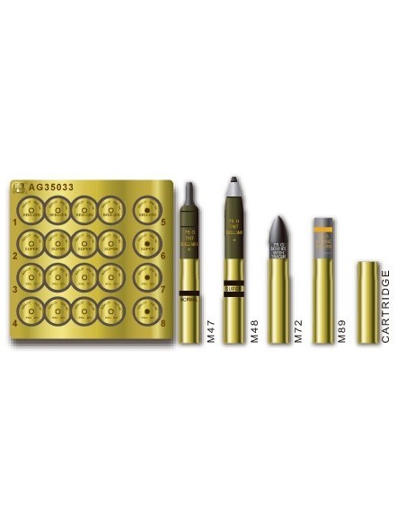 1:35 U.S. 75mm Gun Ammo Set (Brass)