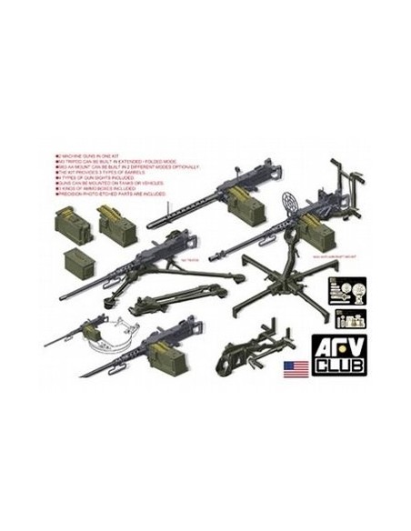 1:35 US M2HB 50Cal Machine Gun Set