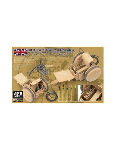 1:35 WWII British Rota trailer w/2 Pounder Ammuni