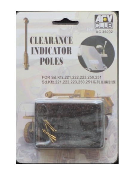 Clarance Indicator Poles for German Sdkfz 222,223,